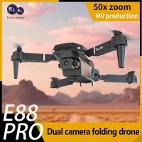 ราคา E88Pro ของเล่นโดรน Drone 4K HD ถ่ายภาพทางอากาศ Dual-Photo พับรีโมทคอนโทรลของเล่นเครื่องบิน E99 UAV (46603941106)