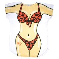 ราคา เสื้อลายบิกินี่รูปจู้จุ๊บ แฟชั่น พิมพ์ลายตลก เสื้อยืดสกรีนบิกินี่ สนุก ชุด ชายหาติ สระว่ายน้ำ ลายปาก ทะเล Bikini Cover (4215551230)