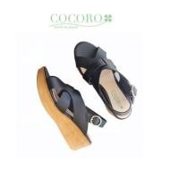 ราคา Cocoro Shoes รองเท้าเพื่อคัทชูผู้หญิง ส้นตันที่น้ำหนักเบา รุ่น 2028 Wedge สีดำ (16001240837)