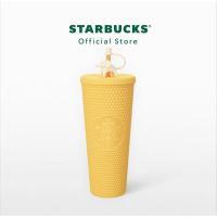 ราคา Starbucks Yellow Bling Cold Cup with Elephen Topper (24oz.) (22576130740)