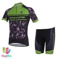 ราคา ชุดจักรยานแขนสั้นทีม Cannondale 18 (01) สีเขียวลายเทา (3887561163)