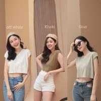 ราคา Roller crop top เสื้อครอปไหมพรมผ้านุ่มมมมมม (ออฟไวท์,กากี,เทา) (15548104982)