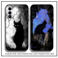 ราคา ภาพวาดสีน้ํามัน Forest เคสโทรศัพท์แมวดํา Samsung S25S24S23S22S9Plus Meizu 21/note20 อินเทรนด์ 18 เหมาะสําหรับ OnePlus 13/12/11/8/9/A54 คู่ 10pro/Ace3/5/2v (45203140788)