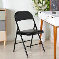 ราคา Modern เก้าอี้เหล็กสีดำ พับได้ เก้าอี้พับ เก้าอี้กินข้าว เก้าอี้ chair ขนาดเมื่อกาง 46x45x79 ซม. เก้าอี้พับได้ เก้าอี้ (25932331130)