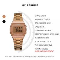 ราคา (ถูกที่สุด) casio นาฬิกาข้อมือ รุ่น B640WC-5A กล่อง+คู่มือ คาสิโอ้ สายเหล็ก กันน้ำ100% สีพิ้งโกล์ว ดำทอง RC610 wLhf (9155669588)