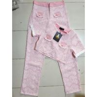 ราคา ชุดเซ็ทเสื้อกางเกงลูกไม้สีชมพู ป้าย borichta size m (17459503250)