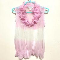 ราคา เสื้อชีฟอง แขนกุดแต่งลูกไม้ คอระบาย สีชมพู ฟรุ้งฟริ้ง (6937450506)