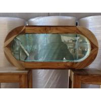 ราคา วงกบกลมไม้สักแท้แบบแคปซูลพร้อมติดตั้งกระจกสีเขียวใสราคาโรงงาน (50954328834)