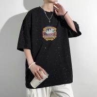 ราคา ⭐⭐กลิตเตอร์ (Glitter) เสื้อยืดคอกลมผู้ชายสุดเท่ห์สีดำ สกรีนสีสดใสลายน่ารักๆ เนื้อผ้าใส่สบาย⭐⭐ (40802393702)