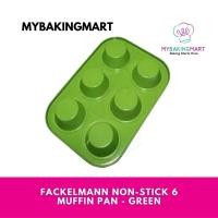 ราคา Mybakingmart | Fackelmann Non-Stick 6 Muffin Pan - Green Color (54504931983)