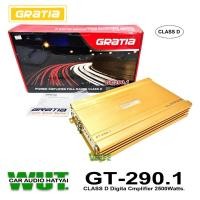 ราคา GRATIA เครื่องเสียงรถยนต์ เพาเวอร์แอมป์คลาสดี สำหรับลำโพงขับซับวูปเฟอร์/ซับเบส ClassD 2500Watts./วัตต์ Gratia GT290.1 (25032962395)