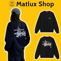 ราคา [BEST QUALITY] เสื้อกันหนาว Stussy Basic Logo Black Crewneck ทําจากผ้าสักหลาดคุณภาพสูง เสื้อสเวตเตอร์ทรงหลวม Stussy สําหรับผู้ชายและผู้หญิง (44408809291)