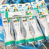 ราคา (1คู่) NATUR เนเจอร์ ช้อนส้อมเด็ก ลายการ์ตูน Disney TSUM TSUM (5811851557)