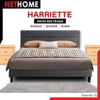 ราคา ส่งฟรี NETHOME : HARRIETTE Bed Farme เตียงนอน ผ้าแคนวาส โครงไม้ ฐานเตียง ขนาด 3 / 3.5 / 5 / 6 ฟุต (7860309791)