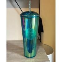 ราคา แก้วสตาร์บัคแฟชั่น (24 oz) สีเขียวแมลงทับ Turquoise Kaleidoscope (25236298505)