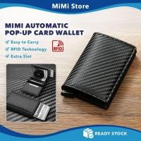 ราคา MiMi กระเป๋าสตางค์ผู้ชาย Rfid กระเป๋าสตางค์กระเป๋าสตางค์ Mini Slim กระเป๋าสตางค์หนัง PU Dompet Lelaki Auto POP Up (26053142503)
