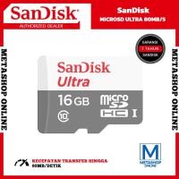 ราคา การ์ดหน่วยความจํา MicroSD 80MB/s SanDisk Ultra 16 GB MicroSDHC UHS-I (22226779414)