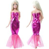 ราคา Pure Rose Elegant Dress Mermaid Tailing Slimming Gown Dating Party Wear Shining เสื้อผ้าสําหรับ 11.5 นิ้วตุ๊กตาอุปกรณ์เสริมของเล่น (ไม่มีตุ๊กตา) (23584429514)