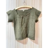 ราคา เสื้อไหมพรมถักสีเขียวขี้ม้า มือ2 (54904996905)