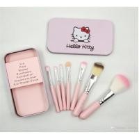 ราคา 7 ชิ้น/เซ็ต Hello Kitty ชุดแปรงแต่งหน้าและกล่องเครื่องมือ (23843391020)