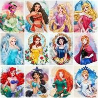 ราคา PL Cartoon Princess Full Round/Square 5D DIY ภาพวาดเพชรคริสตัล cross stitch Full Round Diamond Mosaic Diamond เย็บปักถักร้อยชุด Rhinestone ตกแต่งบ้าน 30x40 ซม. (40760283111)