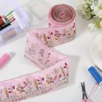 ราคา 1 หลาสีชมพู 6.5 ซม.เย็บปักถักร้อยลูกไม้ริบบิ้น Trims เย็บ Diy Vintage สไตล์ชาติพันธุ์ดอกไม้เลื่อมชุดกระโปรงอุปกรณ์เสริม Webbing (46455563611)