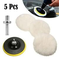 ราคา 3/4/5 Inch car polishing Pad For Car Polisher Drill Adapter Car Waxing Sponge Disk Wool Wheel car gadgets polishing tool (28822855163)