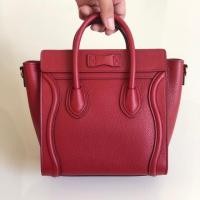 ราคา Super Like new: Celine luggage nano red แดงเชอรี่ 2018 (6710438687)
