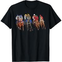ราคา เสื้อยืด Big Horse Racing Jockey Racer Derby Rider Race Track S (48655385368)