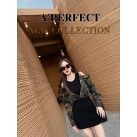 ราคา งานป้าย A'perfect มือ2 ของแม่ค้าใส่1ครั้ง เดรสลายเสือ ยีนส์เสือ เดรสเปิดไหล่ลายเสือ เดรสไหมพรม (40208195685)