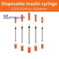 ราคา 20PCS 1ml/1cc-31G*6mmx8mm ทิ้งแต่ละห่อ insulin เข็มฉีดยาเข็มสีส้มฆ่าเชื้อหัวฉีดสําหรับสัตว์ (52504103180)