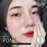 ราคา คอนแทคเลนส์ ❤️ขนาดบิ๊กอาย❤️Pony (Rozelens) สี : Brown / Gray (29527062776)