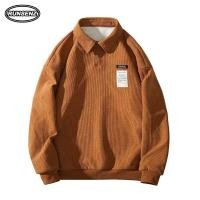 ราคา M-8xl ญี่ปุ่นแฟชั่นวาฟเฟิลเสื้อกันหนาวผู้ชาย Plus ขนาดสบายๆหลวมแขนยาว Oversize T เสื้อ (29508463321)