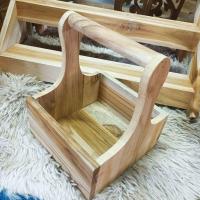 ราคา กระเช้าใส่เครื่องปรุง ผลไม้ ไม้สัก (49102682787)