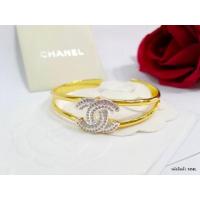 ราคา กำไลข้อมือ CC ทองฝังเพชร CZ แท้ ชุบทอง 5 ไมครอน (10813158295)