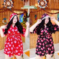 ราคา เซ็ท2 ชิ้นเสื้อมีหู้ด อกหน้าผ้า 56 ไซส์ใหญ่ สำหรับสาวอวบอ้วน (24621234080)