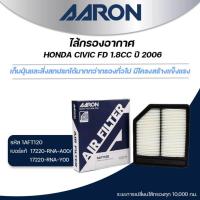 ราคา AARON ไส้กรองอากาศ HONDA CIVIC FD 1.8 CC ปี 2006 (1ชิ้น) (27975316150)