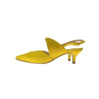 ราคา Nebulogni E. Pumps silk satin back strap 38 YLW 7403T Direct from Japan Secondhand (25847839494)