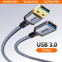 ราคา SUNKANDI 5Gbps USB 3.0 Male to USB 3.0 Female Extensions Data Transfer Cable For Hard Drive Computer Smart TV USB ในรถยนต์ (48455685957)
