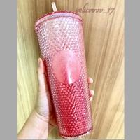 ราคา 2021 New Starbucks China Gradient Pink Shinning Diamond Studded Tumbler Straw Cold cup 24oz. (5796451371)
