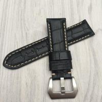 ราคา เหมาะสําหรับ Panerai Sea Leather Cowhide สายนาฬิกาหนังแท้ Panerai Series รูปแบบจระเข้ของแท้หนังผู้ชายหัวเข็มขัด 24 (47105087654)