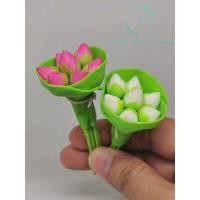 ราคา ดอกบัวจิ๋ว ช่อดอกบัว ดอกบัวกำ ความยาว 7 ซม. ดอกบัวตูม ดอกบัว #ของจิ๋ว #ของตกแต่ง (9037099876)
