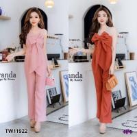ราคา จั๊มสูทขายาวแขนกุด จั้มสูท สีส้มอิฐ ชมพู ใส่ออกงานได้ค่ะ CL7006 TW11922 N2429 (7617867140)