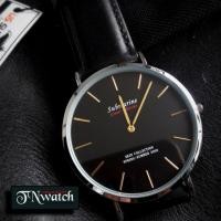 ราคา us submarine รุ่น TL-1144M นาฬิกาผู้ชายระบบควอทต์สายหนังกันน้ำ100% พร้อมกล่อง สีดำขอบเงิน (1378324523)