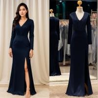 ราคา ชุดไปงานแต่งคนอ้วน SIZE 2XL ชุดราตรีคนอ้วน คนอวบสวยๆ ใส่ออกงาน ได้หลายโอกาส PFL136 สีน้ำเงิน (23882586715)