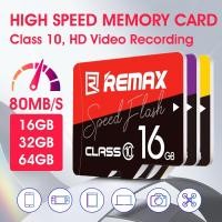 ราคา REMAX 80MB/s Class 10 Micro SD การ์ด 16/32/64GB การ์ดหน่วยความจําความเร็วสูงสําหรับกล้องโทรศัพท์ Drone แล็ปท็อปเกมคอนโซลเก็บ (44117171807)
