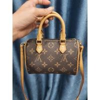 ราคา LOUIS VUITTON SPEEDY NANO#หลุยส์วิตตอง Speedy nano หนังแท้มือสอง ขนาด 6" (18375518988)