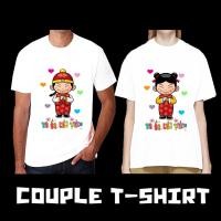 ราคา พร้อมส่ง เสื้อยืดสวัสดีปีใหม่ เสื้อตรุษจีน ลายมงคล ใส่แล้วเฮง โอเวอร์ไซส์ สกรีนลายการ์ตูน ชุดคู่รัก อาตี๋ อาหมวย C53 (7412601940)