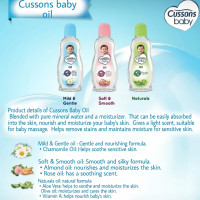 ราคา 1แถม1 Cussons Baby Oil 200ml (41527264968)