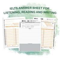 ราคา IELTS Answer sheet กระดาษคำตอบสำหรับฝึกทำข้อสอบ IELTS (24262883700)